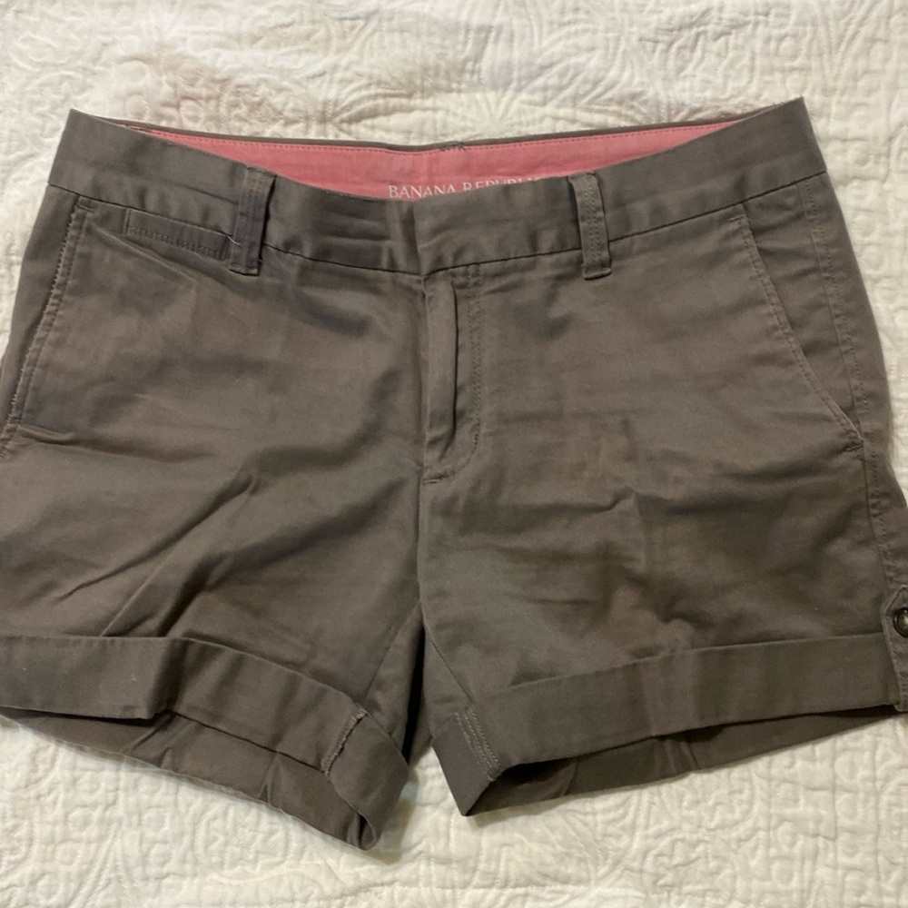 Gray Banana Republic Cuffed Shorts